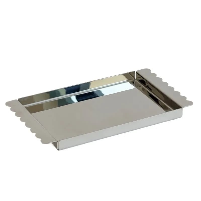 Stainless steel storage tray Modern simple desktop finishing jewelry light luxury mirror aromatherapy tray