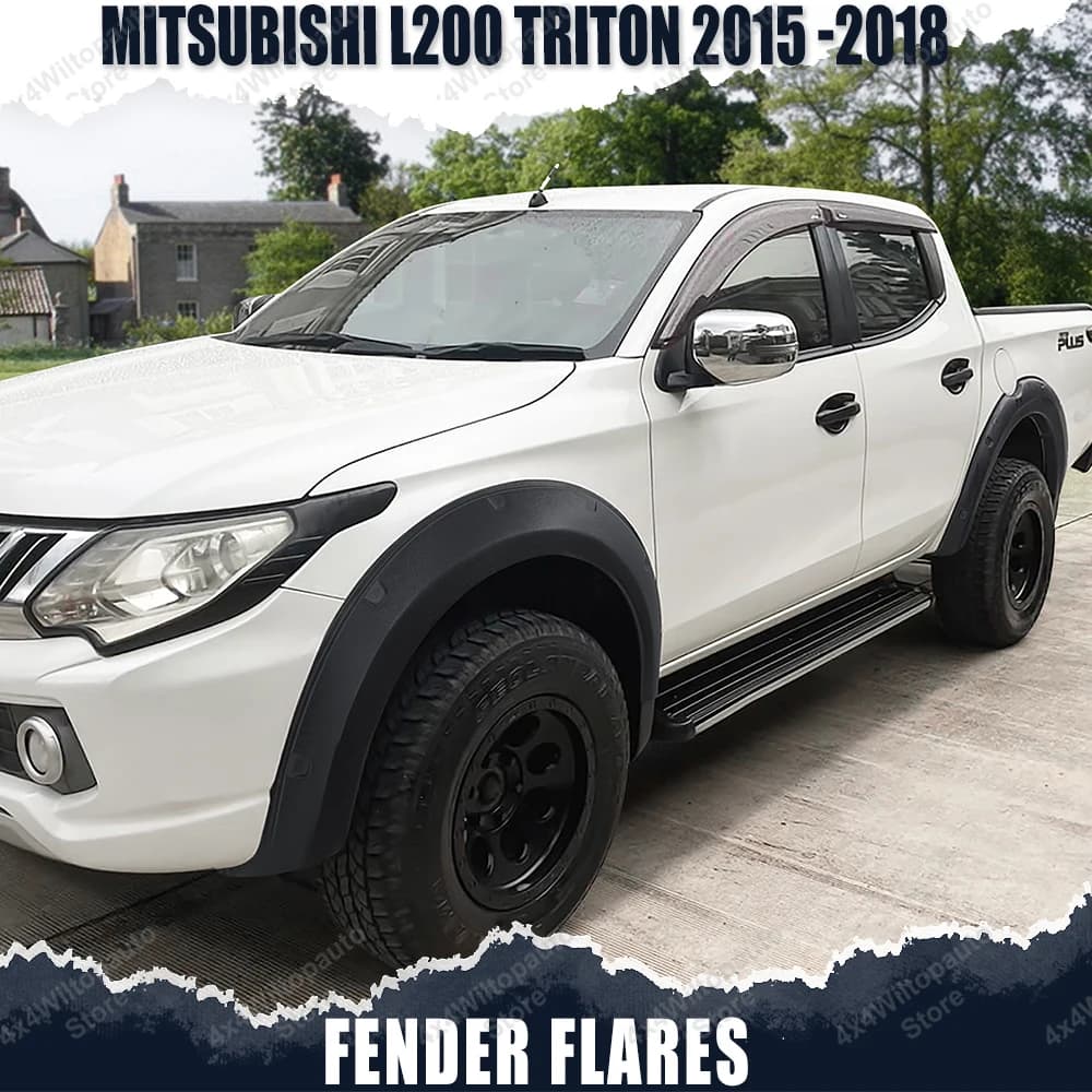 Pocket Style Fender Flares Wheel Arch For Mitsubishi L200 Triton 2015 -2018 Mudguards Double Cab 4X4 OFFROAD Car Accessories