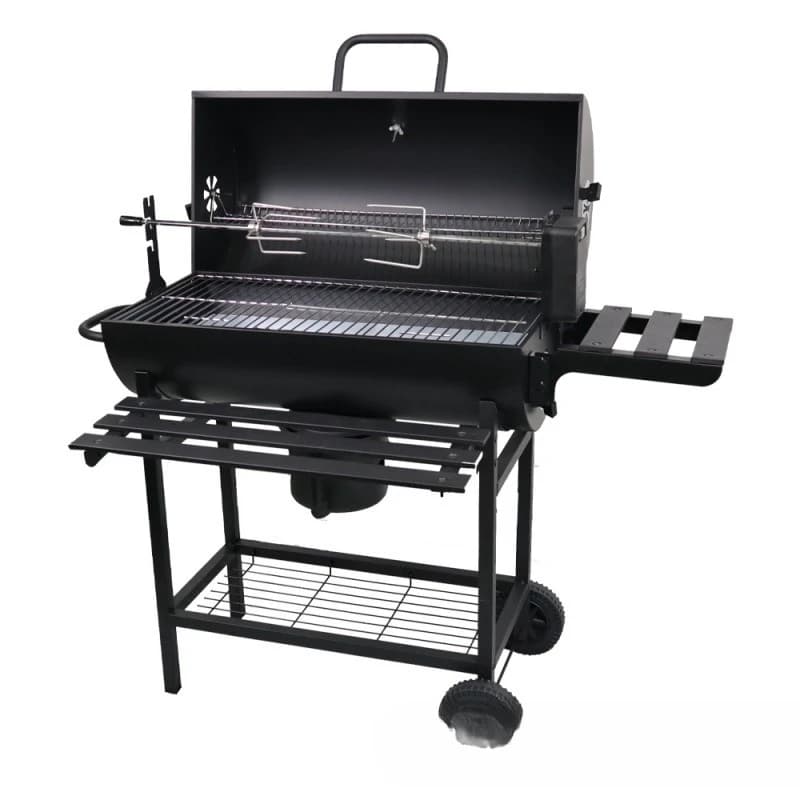 Outdoor camping electric grill fork American charcoal barbecue grill large household automatic