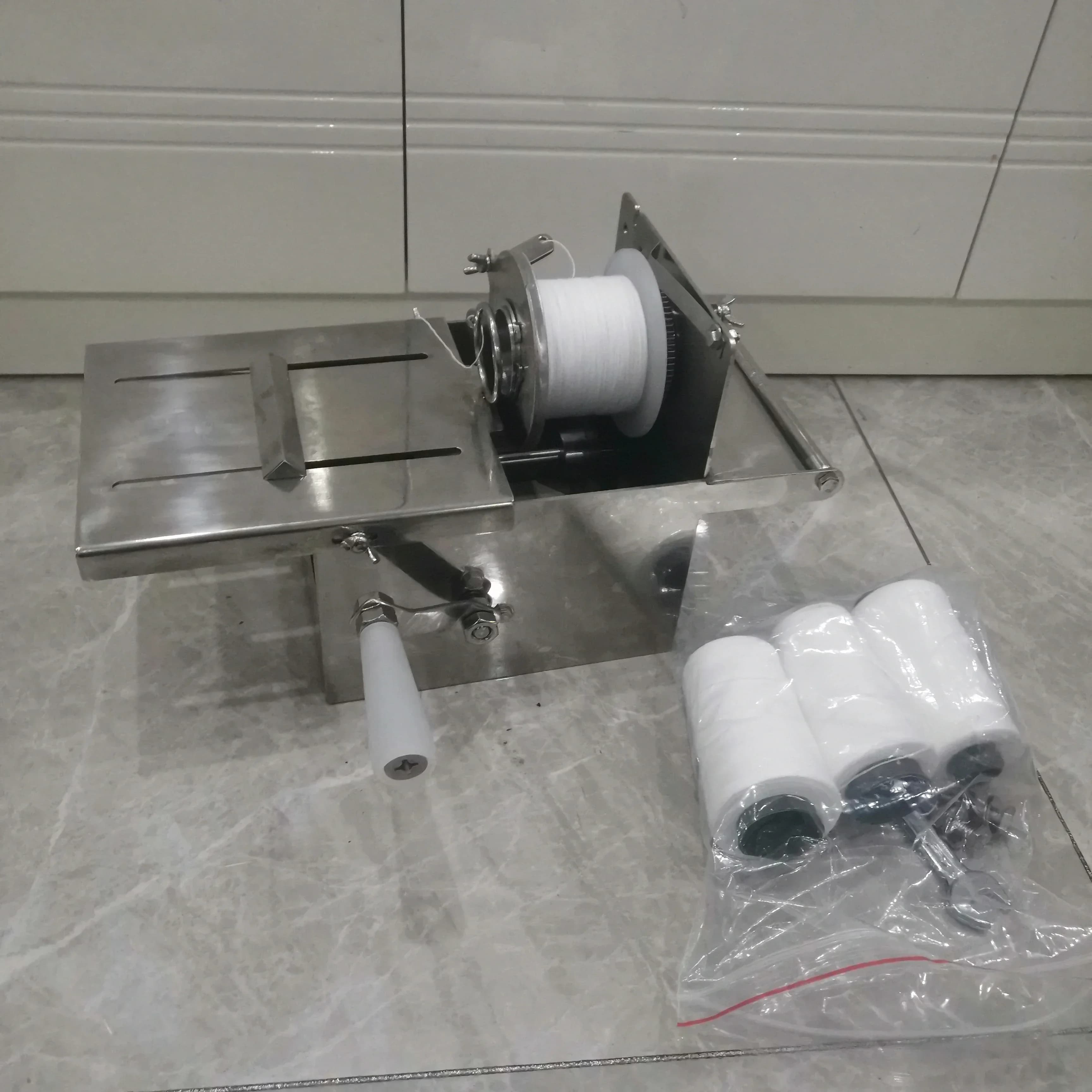 Manual Sausage Linker | Hand Rolling Salami Sausage Tying Machine with 3pcs Twine for Sausage Making