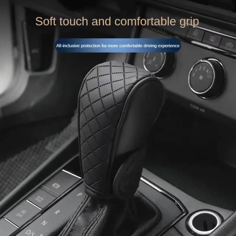 Funda  Palanca  Cambios  Coche  Alta Calidad,  Cuero PU Antislizante y Resistente al sgaste, Universal para Vehícu