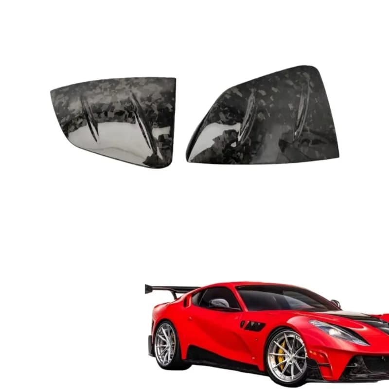 M-style Dry Carbon Fiber Forged Pattern Rearview Mirror Shell Rearview Mirror Decoration Suitable
