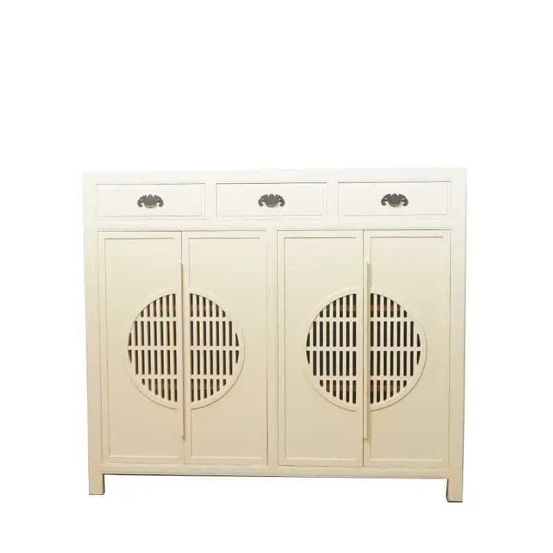 Yjq new Chinese-style solid wood dining side cabinet storage living room entrance cabinet dining table