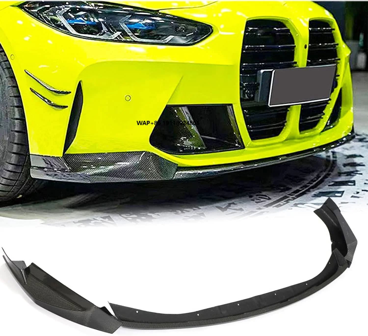 G80 V Style Carbon Fiber Front Spoiler Lip for B-MW 3SeriesG80 M3 Coupe 2-Door 2021-2022