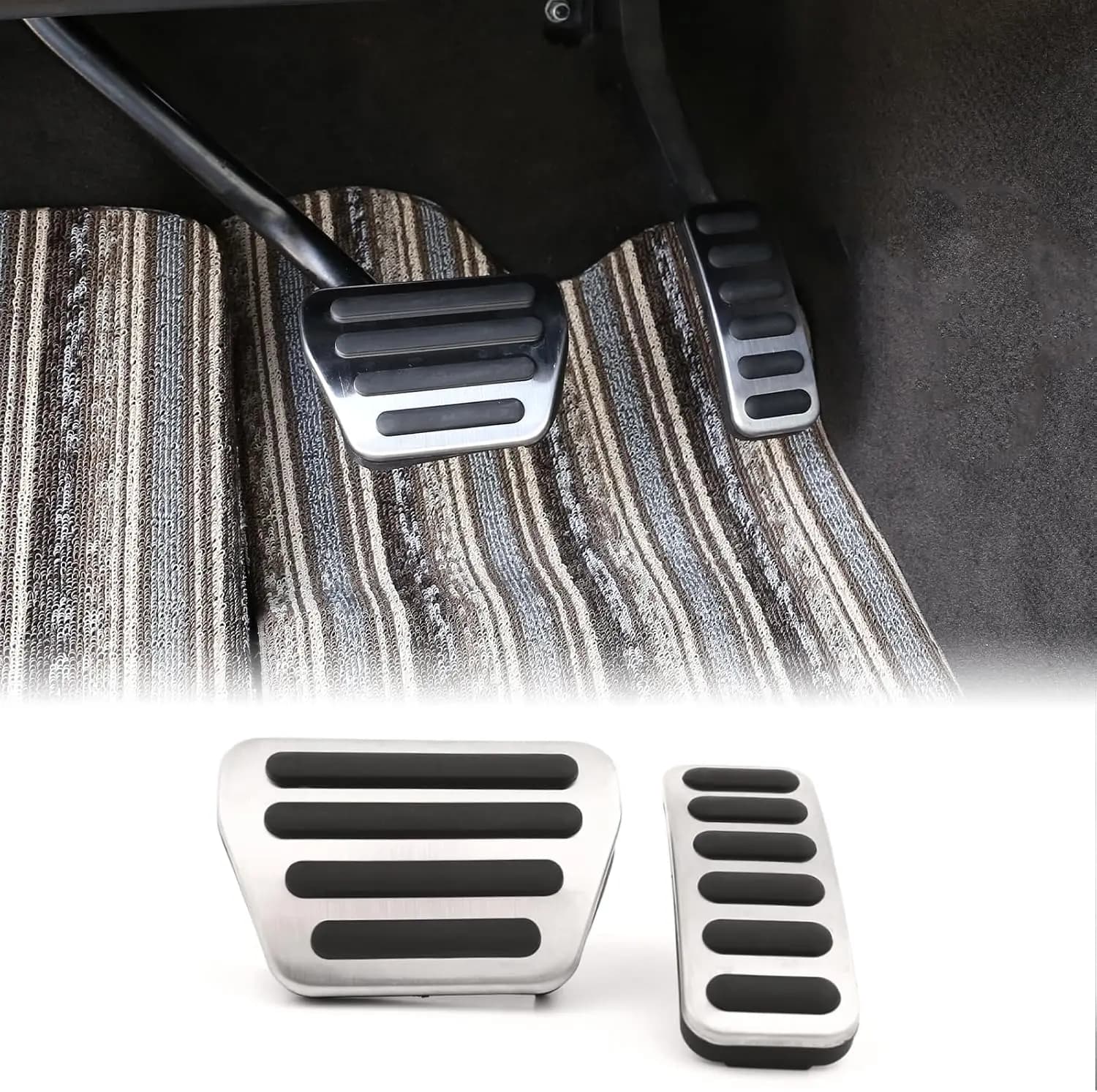 Foot Brake Gas Accelerator Pedal Cover for Range Rover Sport 2014-2022, Discovery 5 2017-2025, Defender 90/110/130 2020-2025