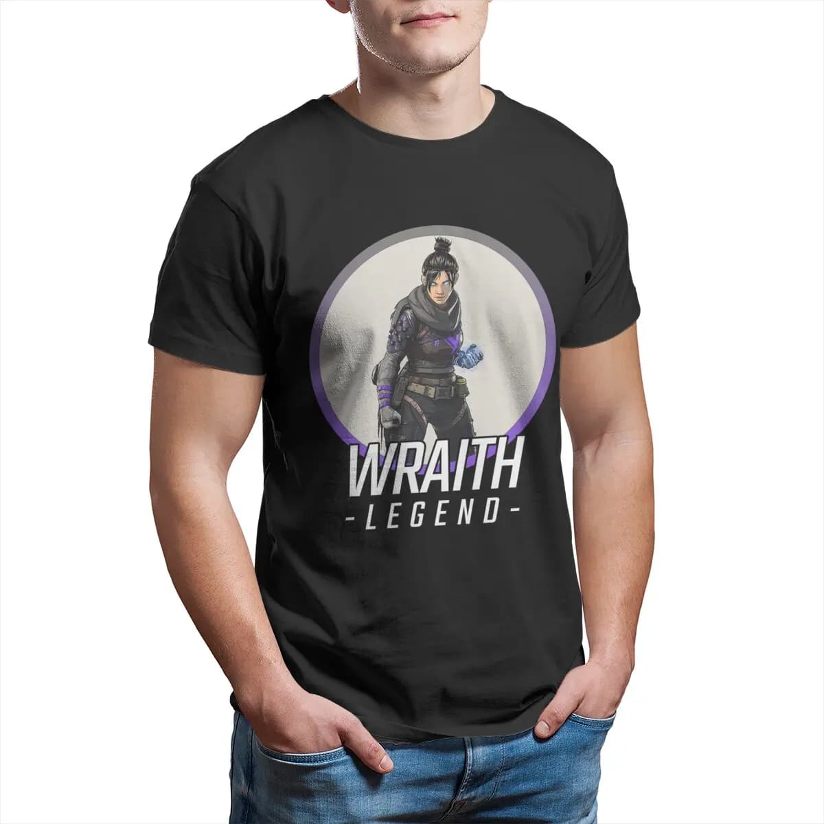 Wraith Legend Apex Legends video game 100% Cotton vintage   XL-6XL  Printed t-shirt plus size Men's clothing