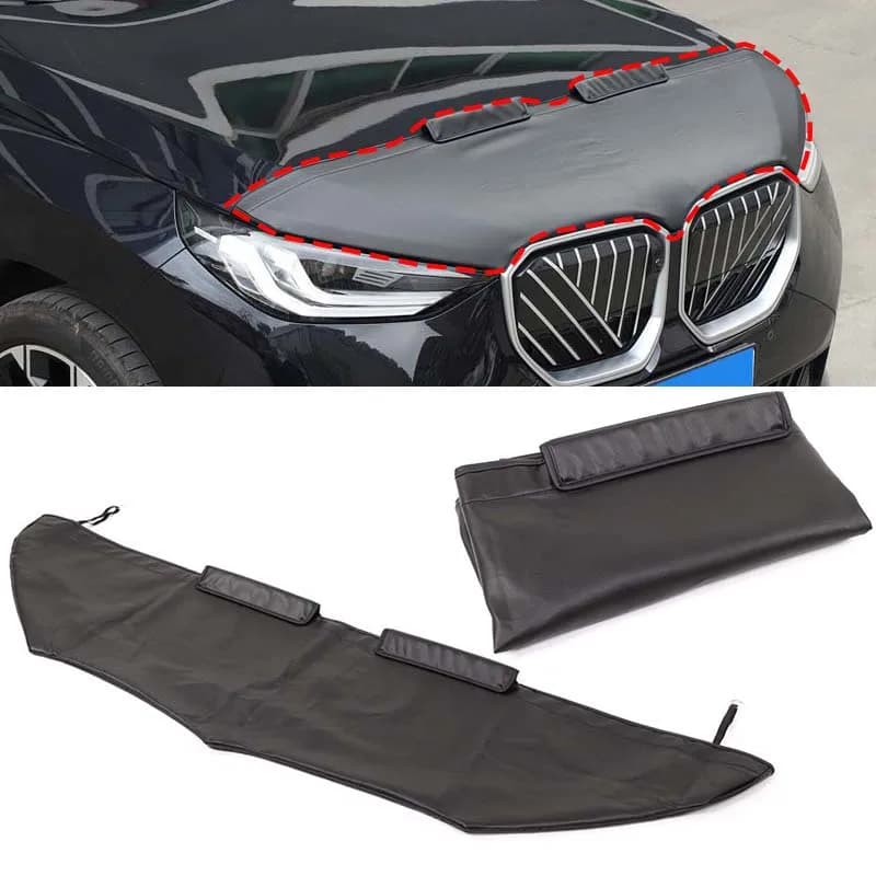 Leather Front Hood Stone Guard Anti-Scratch Hood Sand Block Cover Engine Hood Protector Car Accessories For BMW X3 G45 2025