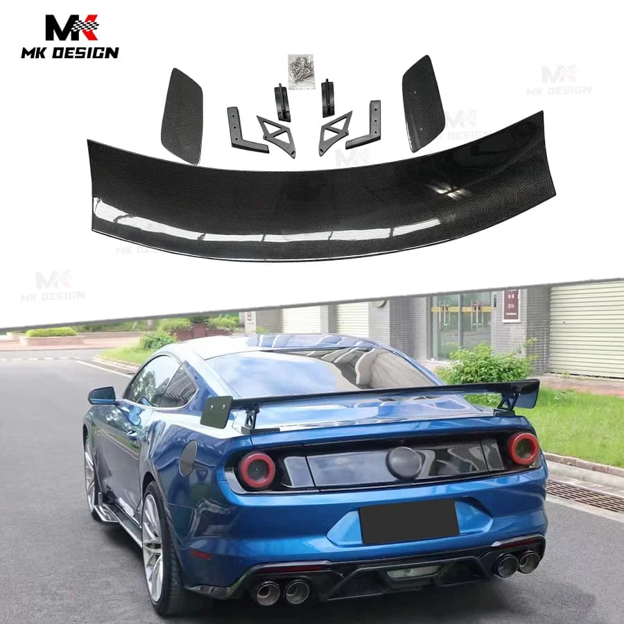 Carbon Fiber GT500 Style Rear Wing for Ford Mustang 2015-2021 Rear Trunk Spoiler Boot Wing Car Accessories