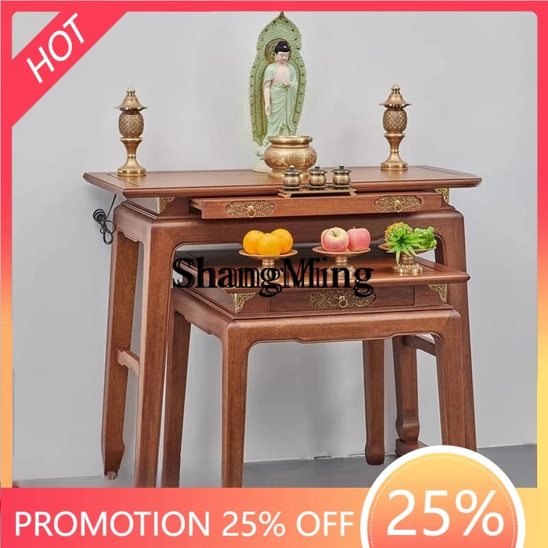 FG good-looking  modern wind rack dedicated table incense case household Buddhist platform solid wood rural