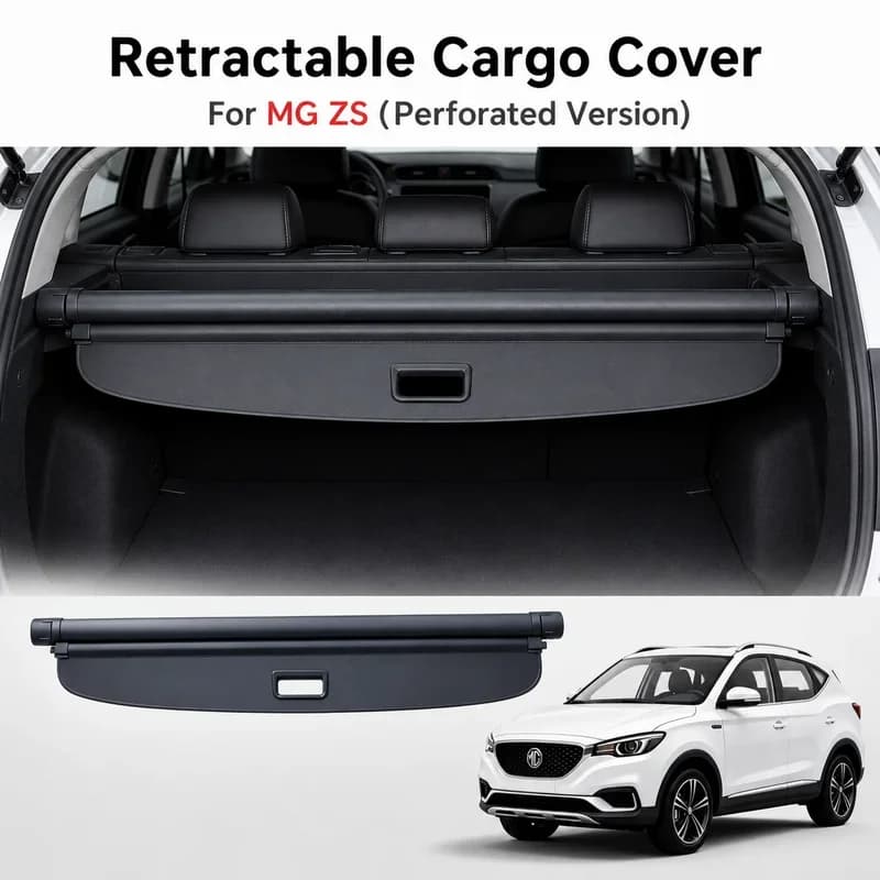 Retractable Cargo Cover Trunk Privacy Shade Rear Security Partition Anti-Theft Shield Organizer For MG ZS Perforated Version