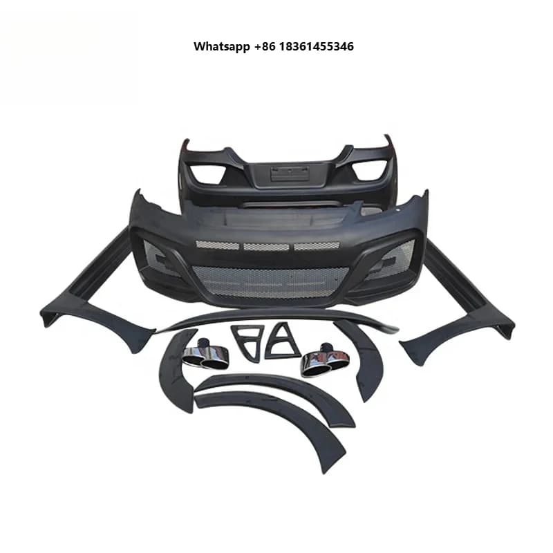 Exterior Body Kit Front Rear Bumper Side Skirts Spoiler Wheel Trim