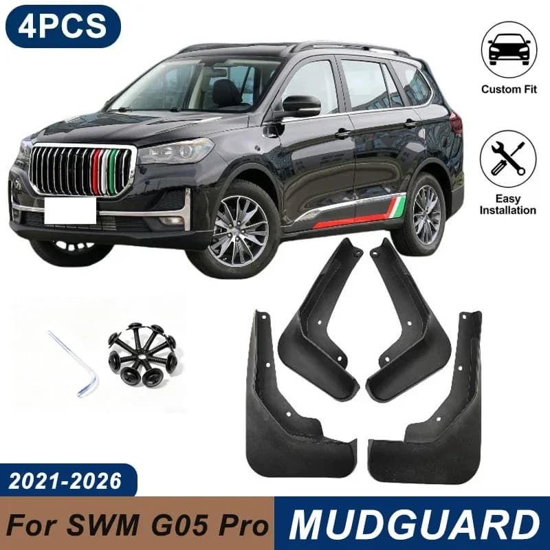 4PCS Car Mud Flaps For SWM G05 Pro 2021-2026 Waterproof Anti-Splash Fender Mudguards Auto Exterior Accessories