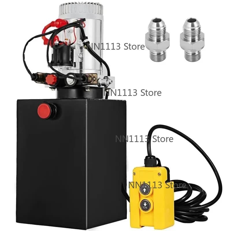 Hydraulic Pump Double Acting Hydraulic Power Unit 12V DC Dump Trailer Pump 3200PSI Hydraulic Power Unit for Dump Trailer 3KW