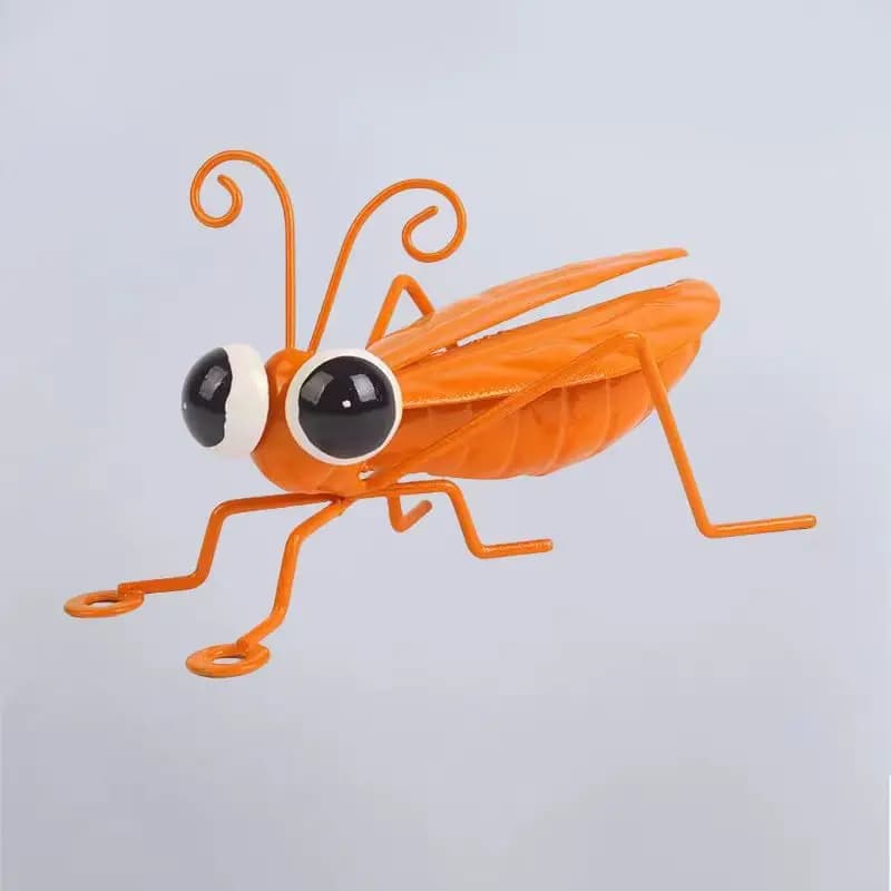 Wrought Iron Color Three-dimensional Locust Grasshopper Outdoor Flower Garden Landscape Sketch Garden Decoration Creative Orname