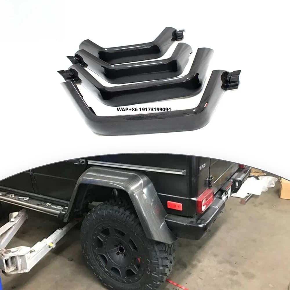 W463 2018 4X4 Wide Over Fenders 25cm Width Carbon Fiber or FRP Fender Flare Wheel Brow Arch Car Fender Extension Flares