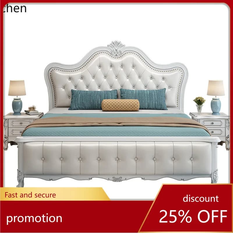 ZML Set Combination Whole House Master Bedroom Wedding Room Marriage Solid Wood Bed and Wardrobe Combination Set