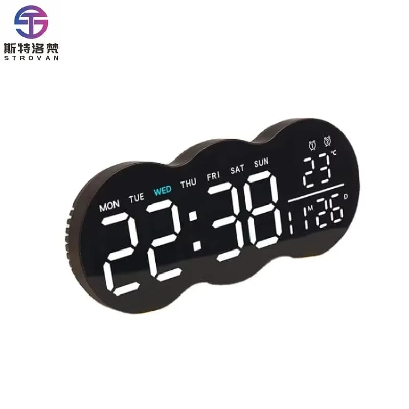 Living Room Digital Wall Clock LED Electronic Clock With Light Multi-Function Remote Control Alarm Clock