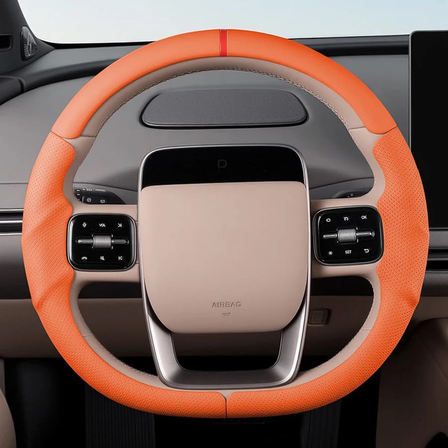 NAPPA 3PCS Leather Car Steering Wheel Cover For Li Auto lixiang L6 L7 L8 L9 MEGA i6 i8 2022-2025 Anti Slip Automotive Parts