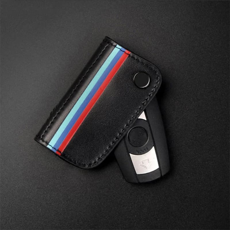 For BMW X1 X3 X5 X6 E46 E90 F10 F30 G30 Leather Car Key Cover 3 Button Auto Key Case  Smart Remote Key Bag Gentleman Gift