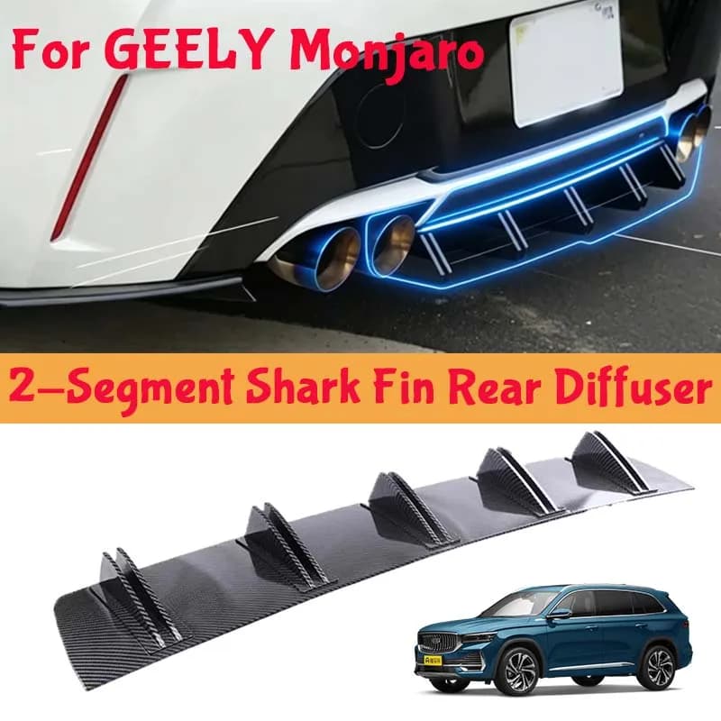 For GEELY Monjaro Shark Fin Rear Diffuser Split Chassis Spoiler Auto Aerodynamic Parts Aerodynamic Modification