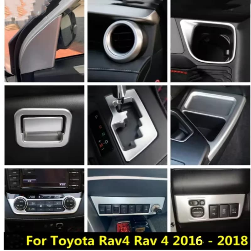 ABS Matte Left hand drive Transmission Shift Gear Panel Cover Trim Car Styling For Toyota RAV4 RAV 4 2016 2017 2018 Accessories