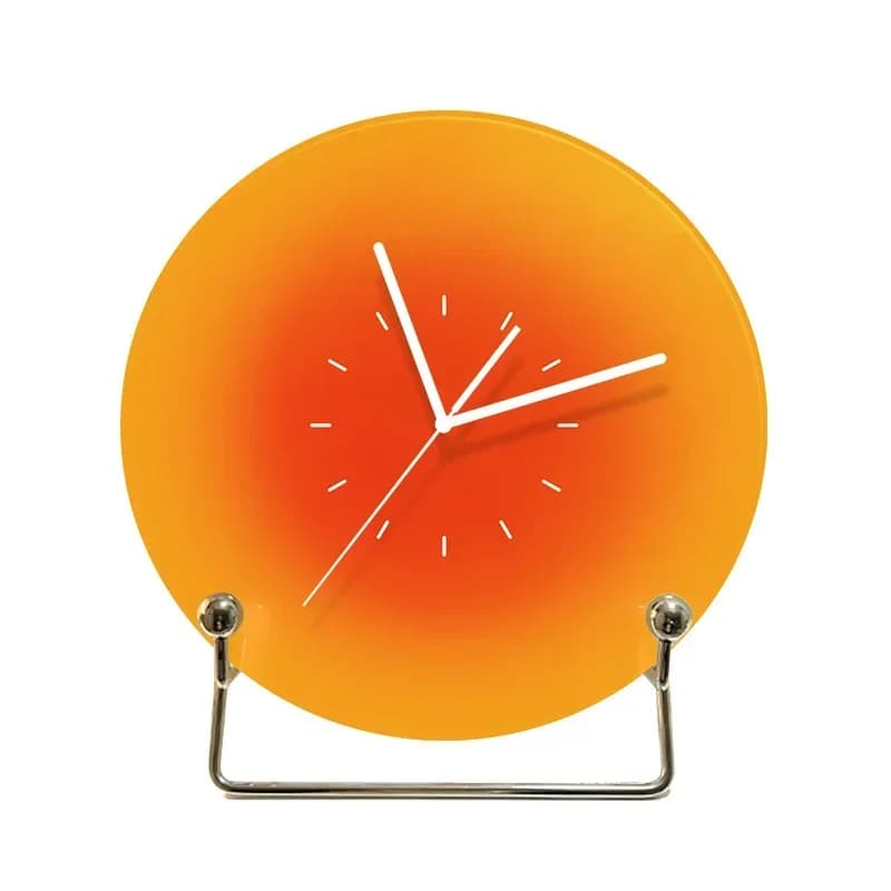Sunset wall clock Internet celebrities ins light luxury living room plexiglass table