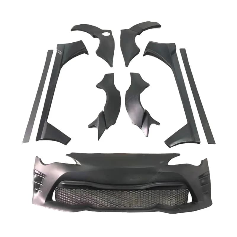 High Quality Rocket Bunny Style Body Kit Front Bumper Wheel Eyebrow Side Skirts Fiberglass Material Fit for 86