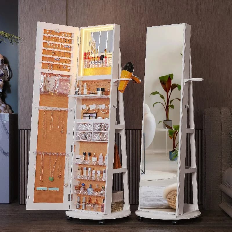 Bed Room Decorative Mirrors Aesthetic Apartment Nordic Design Mirror Full Body Storage White Dekoracyjne Lustra Home Decorations