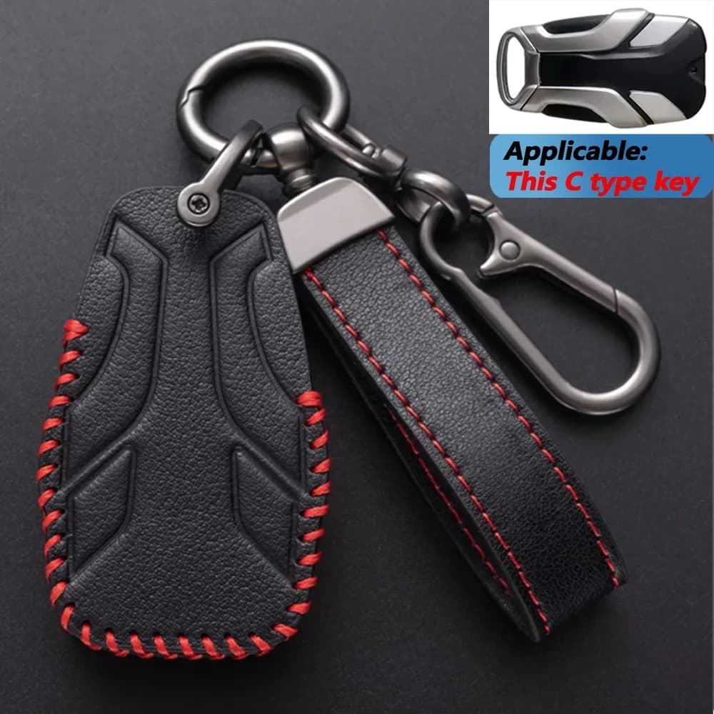 For 2026 Voge SR4 SR4max Pro genuine leather keycase modified motorcycle remote control keychain high-quality leather key cover