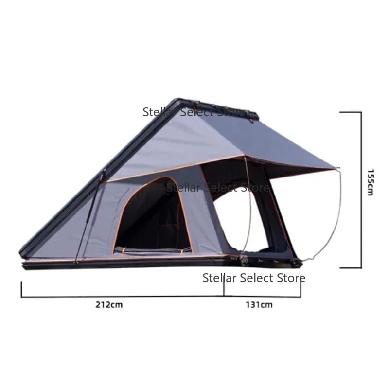 1-3 Person Offroad SUV 4X4 Accessories Car Rooftop Awning Waterproof Oxford Hard Shell Roof Tent for Outdoor Camping