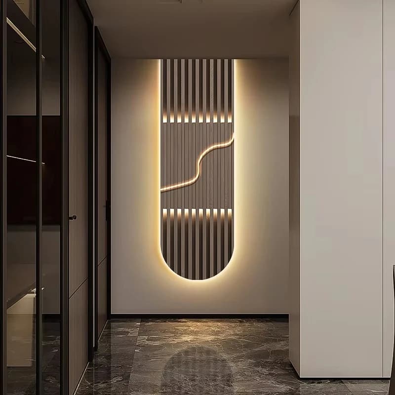 Modern home furnishings, stylish and simple, personalized home decoration LED luminous wall art decoration