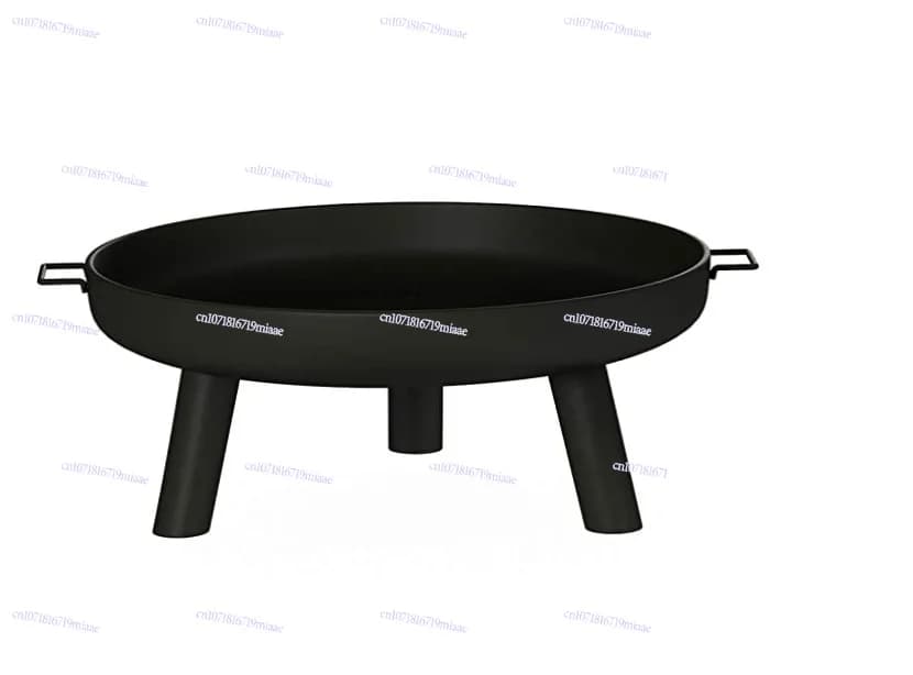 Outdoor Garden Campfire Brazier Camping 30 Inch Round Fire Pit Backyard Compound Metal Stove