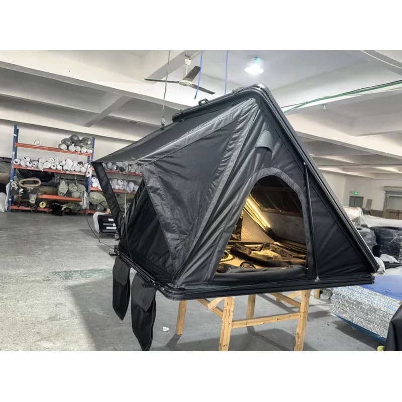 High Quality Waterproof Slim Aluminum Hard Shell Triangle Car Roof Tent Offroad Self-driving Camping Shelter