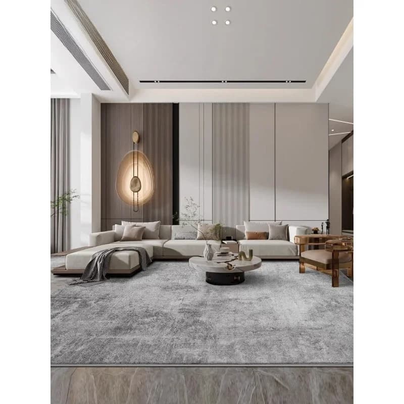 Carpet Living Room Bedroom Floor Mat Nordic Style Modern Simple Bedside Floor Mat Black and White Grey Coffee Table