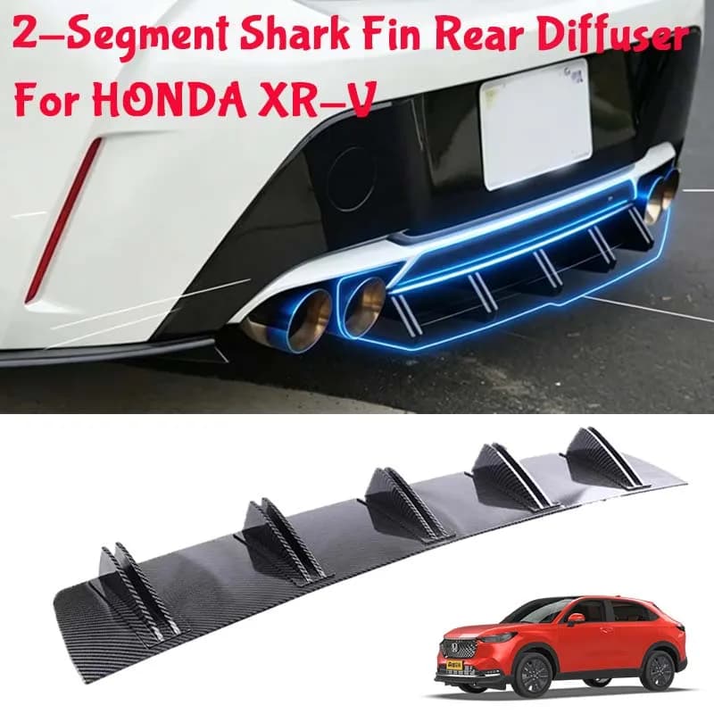 For HONDA XR-V Shark Fin Rear Diffuser Split Chassis Spoiler Auto Aerodynamic Parts Aerodynamic Modification