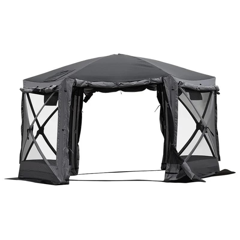 Hexagonal Modular Tent Outdoor 7-8 People Camping Shade Rain Protection Sun Protection Mosquito Protection Tent