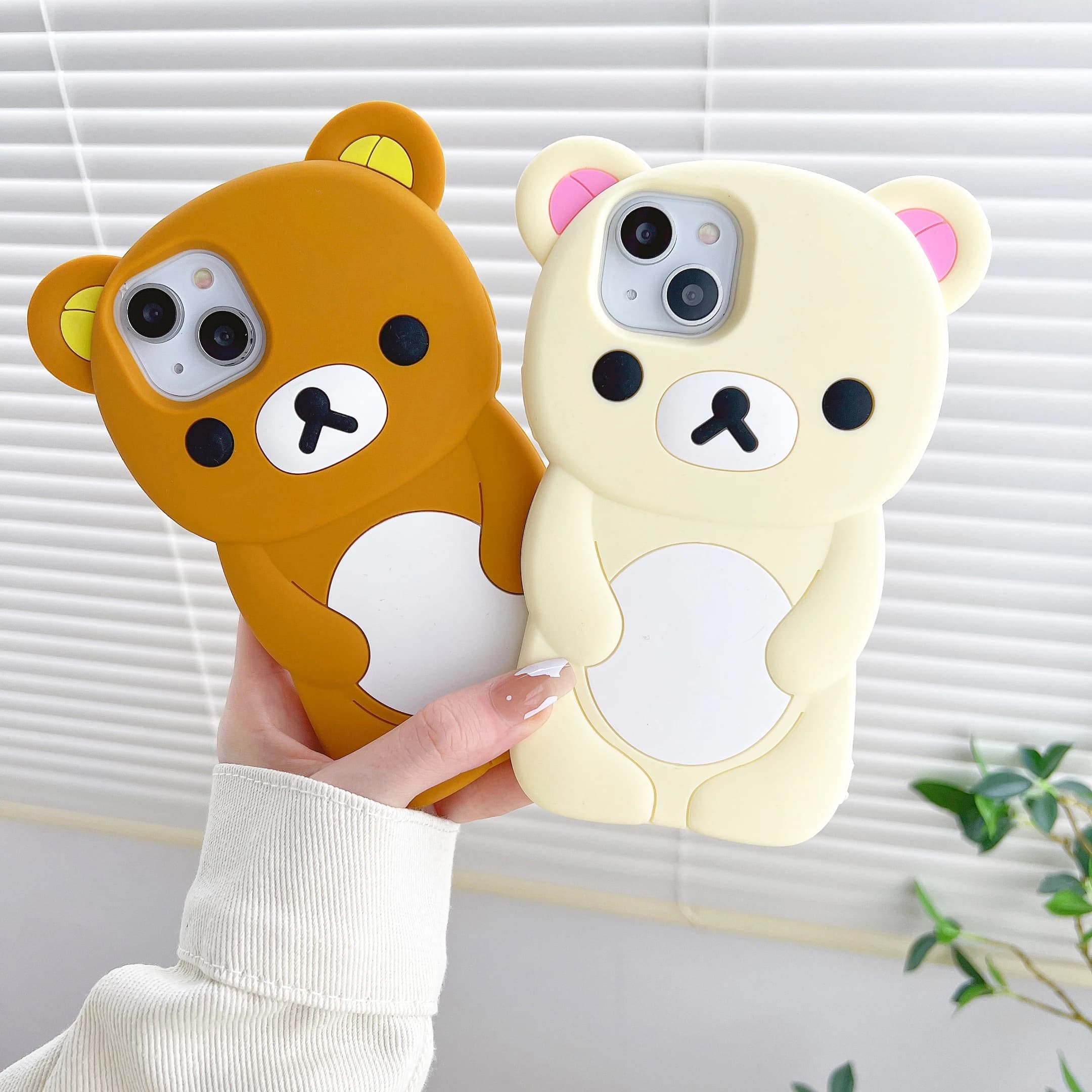 Soft Silicone Case for iPhone, 3D Cartoon Animal, Cute Bear For iPhone 13 12 11 14 15 16 Pro Max XS XR X 7 8 Plus SE 2020
