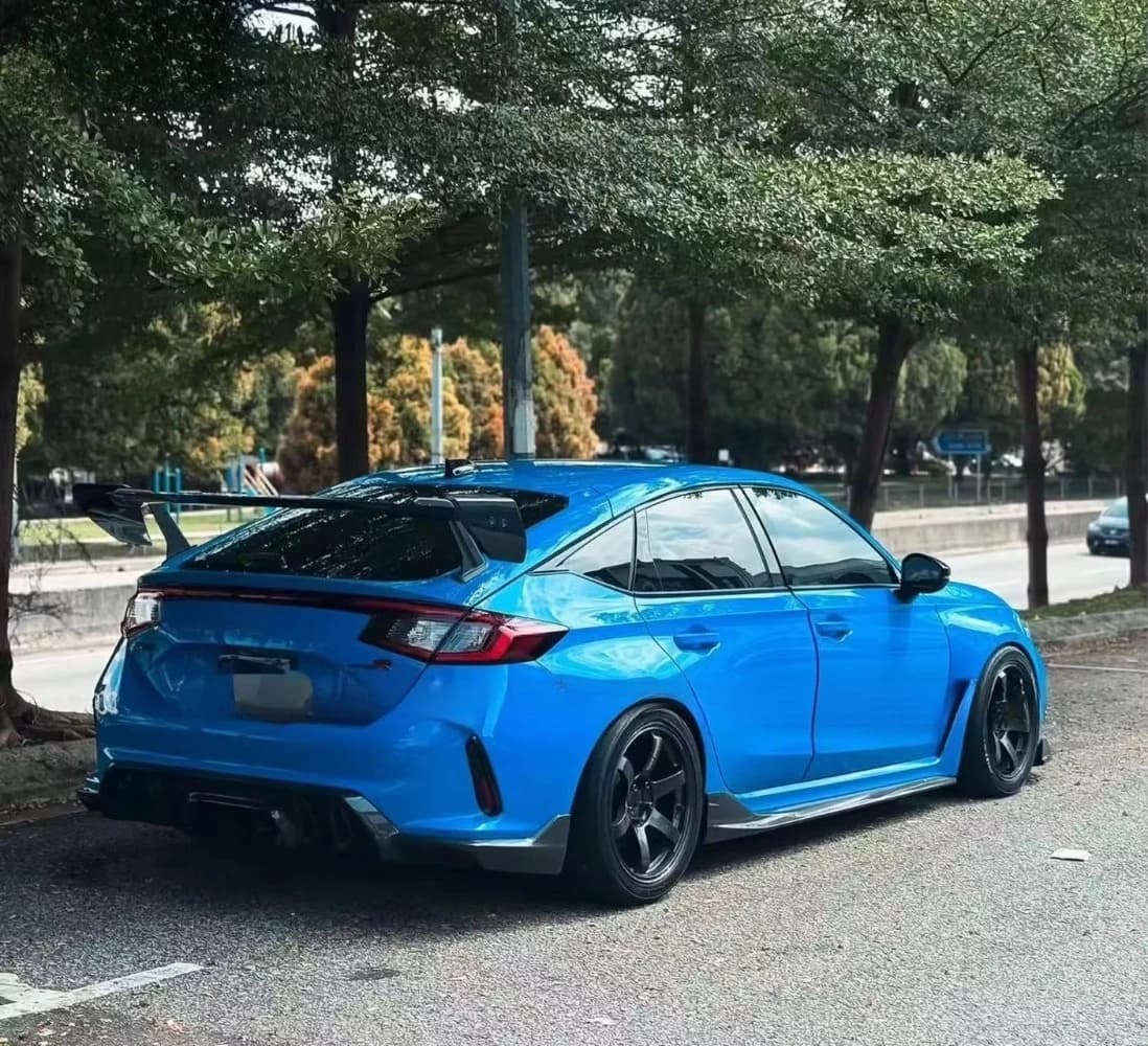 Prepreg For FL5 Type R  Dry Carbon Fiber AD Style Rear Wing Spoiler Lip Wings Body Kit Car Accessories