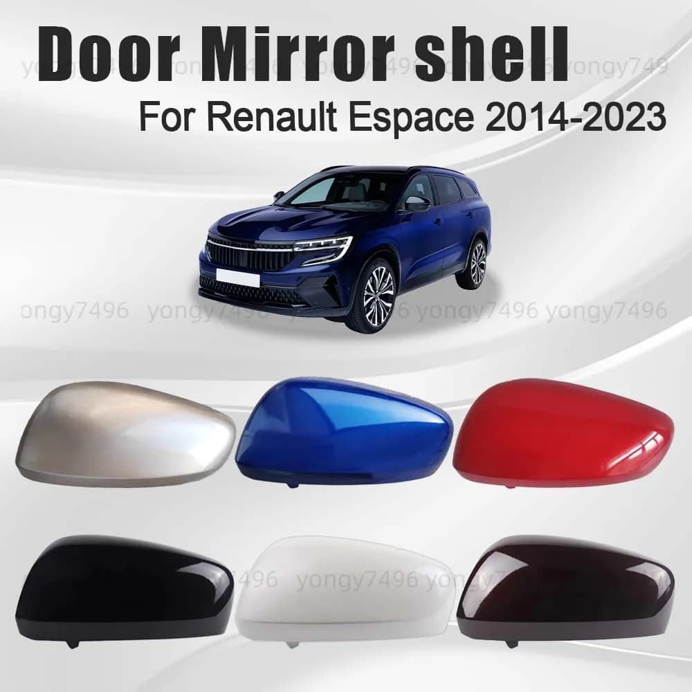 Protective Cover Door Mirror Shell For Renault Espace 2014-2023 Car Rearview Accessories Replace Pearl White Chestnut Brown Red