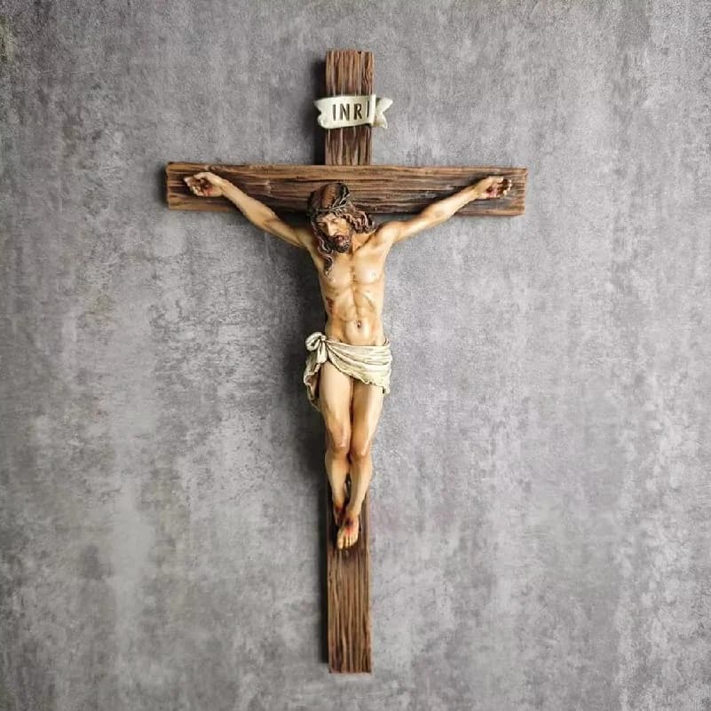 Easter Cross Resin Figurine Decoration Home Office Desktop Decoration Religious Holiday Ornament Gift For Christian Decoration