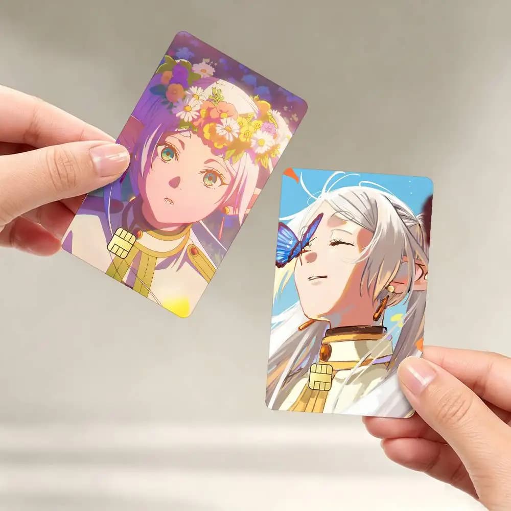 Anime F-Frieren Beyond J-Journey's End Sticker Film Tape Skin for Credit Card Debit Card Waterproof Stickers
