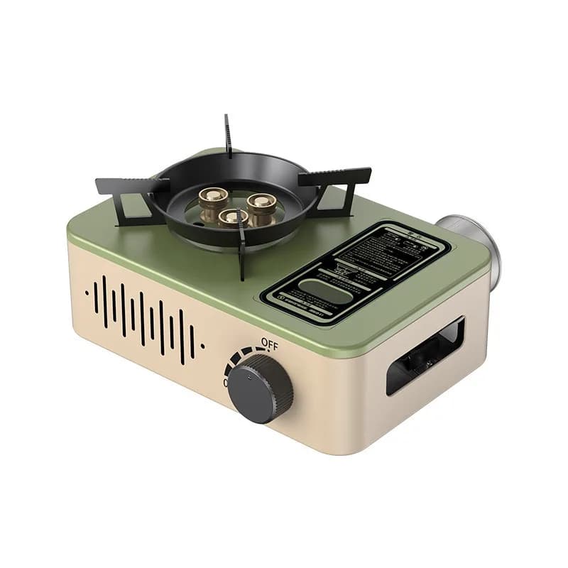 Cassette stove New portable household three-core barbecue card magnetic stove Outdoor camping picnic tea stove