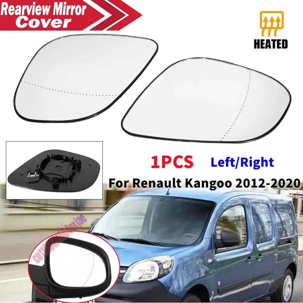 For Renault Kangoo 2012 2013-2020 Outer Rearview Side Wing Mirror Glass Lens Reflector Lens Car Accessories With Heated