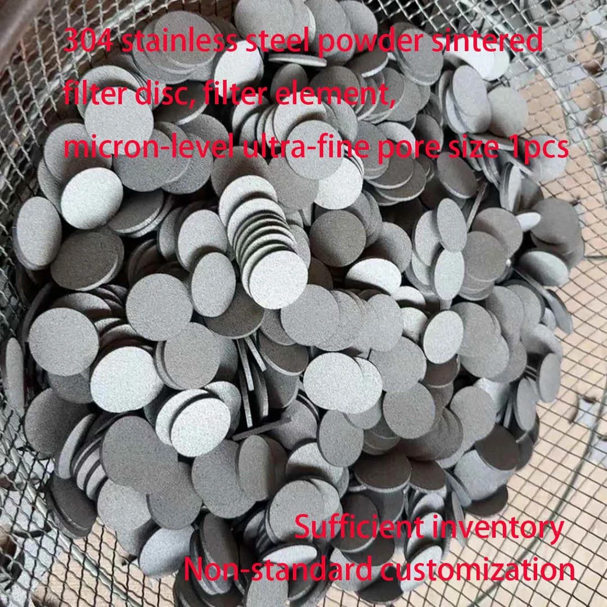 Micron-level Ultra-fine Pore Size, 304 Stainless Steel Powder Sintered Filter Disc, Filter Element