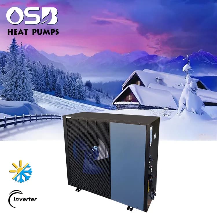 Low Noise Electric/Solar Powered Heat Pump for House Heating DHW Heating & Cooling WiFi App Control CE Certified 2-Year Warranty