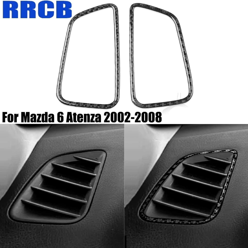 For Mazda 6 Atenza 2002 2003 2004 2005 2006 2007 2008 Carbon Fiber Dashboard Sides Outlet Interior Cover Sticker Car Accessories