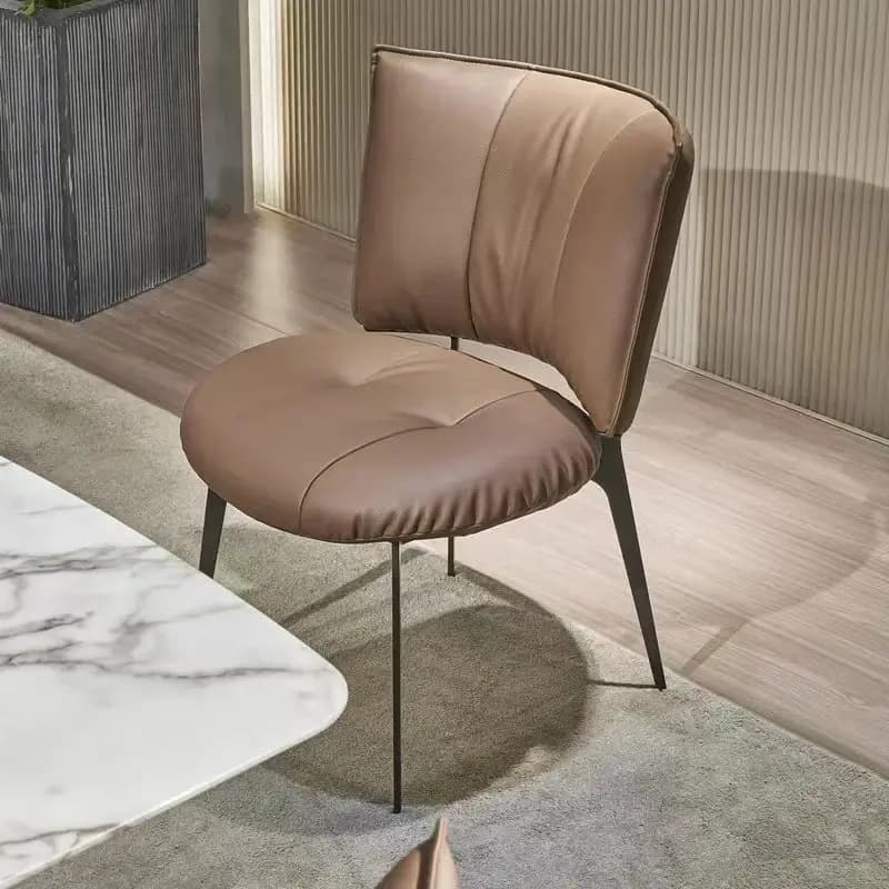 Designer Minimalist Dining Chairs Comfortable Lounge Lazy Bedroom Dining Chairs Modern Luxury Sillas Para Comedor Home Furniture