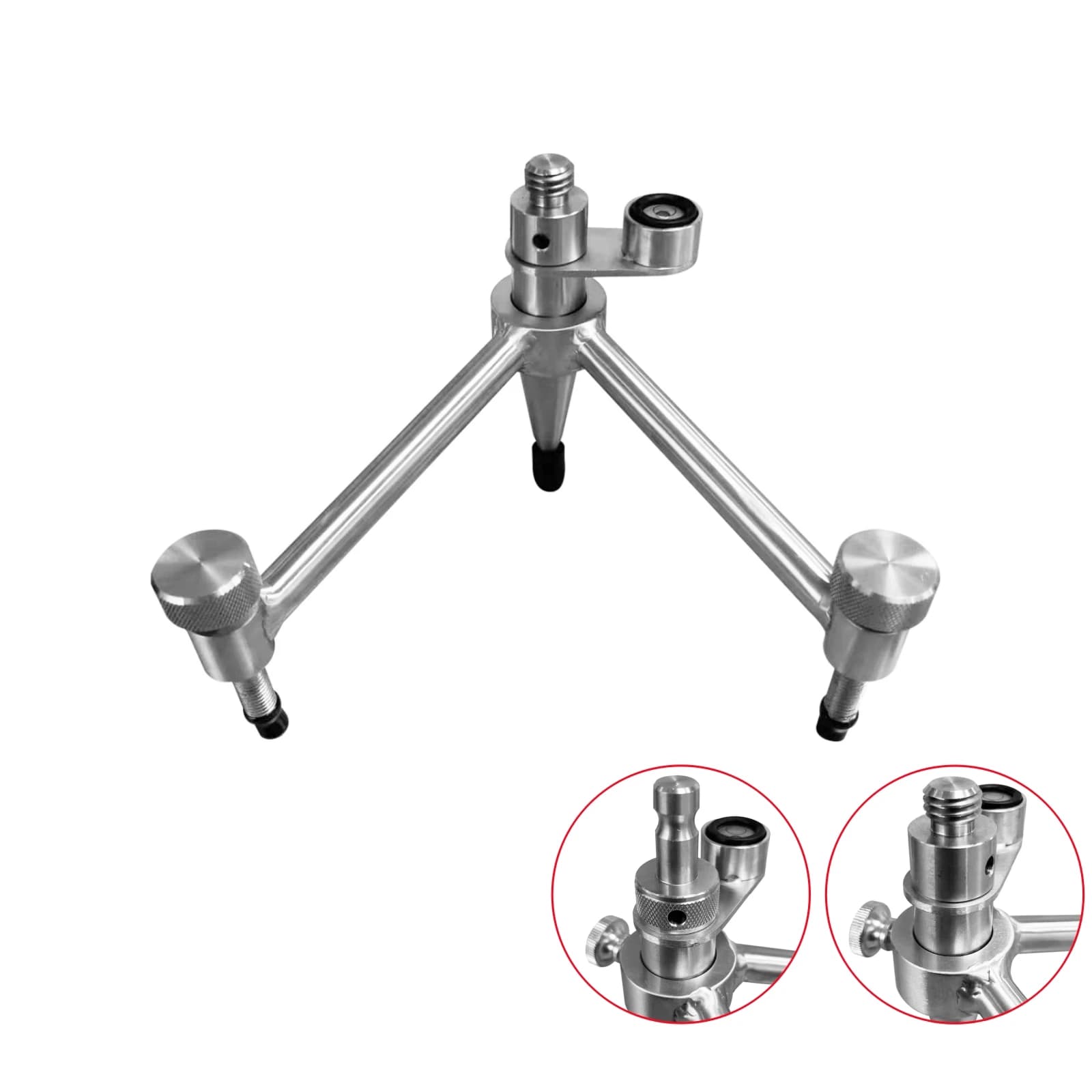11cm Stainless Steel Prism Pole Mini Tripod with Blisters Bubble for Leica & 5/8 Thread Amount Surveying Instrument Mini Tripod