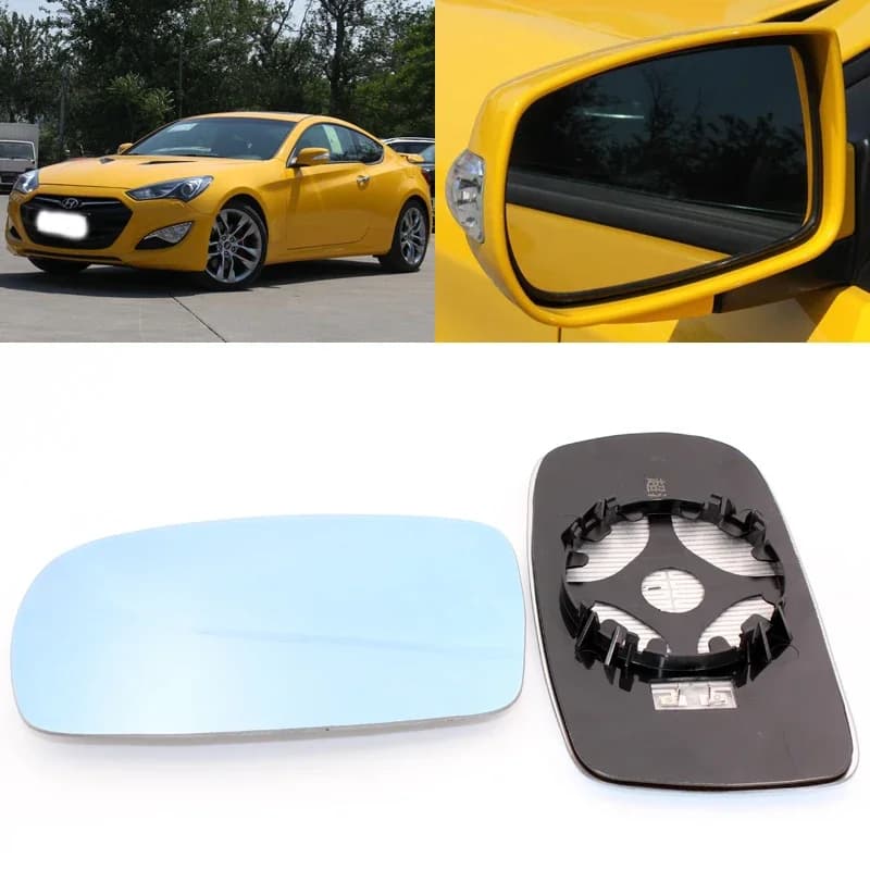 For HYUNDAI ROHENS COUPE Car Side View Door Wide-angle Rearview Mirror Blue Glass With Base Heated 2pcs