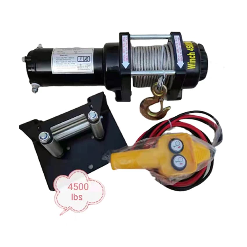 4000/4500lbs Steel Wire Rope Electric Winch For Traction Portable Winch Car Trailer Truck Off Road with Wireless Control 12v/24v